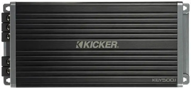 Alt view image 2 of 4 - Kicker 52CVTDF102 CVTDF 10" Sub Down Firing enclosure w/ 500 Watt Key Amp Bundle