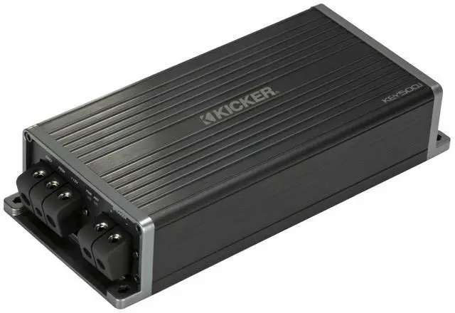 Alt view image 4 of 4 - Kicker 52CVTDF102 CVTDF 10" Sub Down Firing enclosure w/ 500 Watt Key Amp Bundle