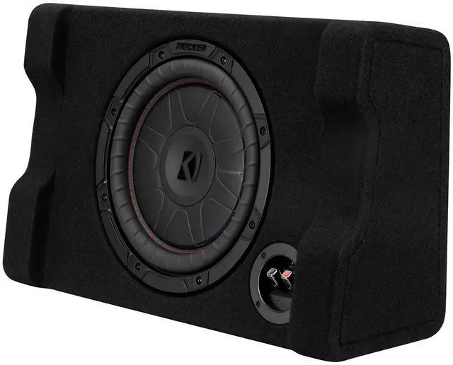 Alt view image 3 of 4 - Kicker 52CVTDF102 CVTDF 10" Sub Down Firing enclosure w/ 400 Watt Amp Bundle