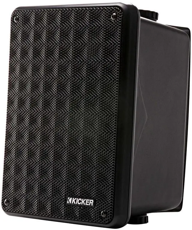 Alt view image 4 of 4 - Kicker KB6 Indoor Outdoor Black Speakers 2 Pair for Patio, Dock & Garage