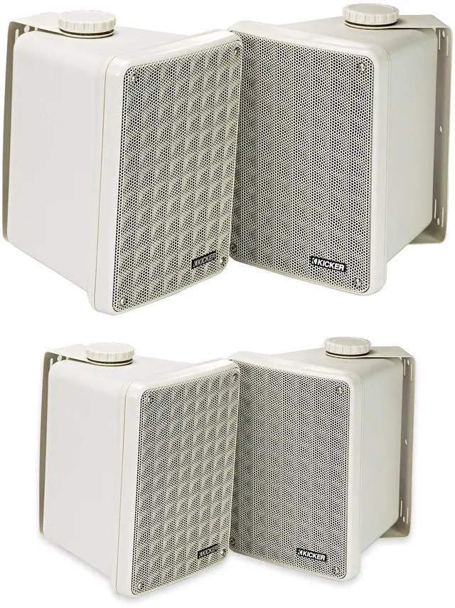Main image of Kicker KB6 Indoor Outdoor Grey Speakers 2 Pair for Patio, Dock & Garage