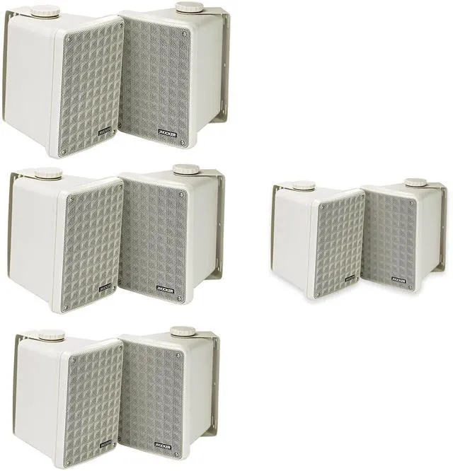 Main image of Kicker KB6 Indoor Outdoor Grey Speakers 4 Pair for Patio, Dock & Garage