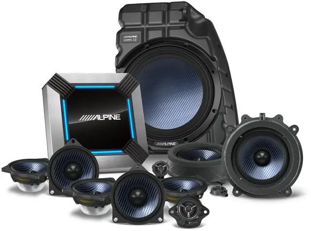Main image of Alpine PSS-TSLA-223P 13-Speaker Sound System Upgrade for the 2022-Up Tesla Model 3 with Factory Premium Audio