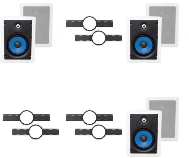 Main image of 3-Legrand MS3651 3000 Series 6.5" In-Wall Speakers (Pair) + INSTALL KIT (PRE CONSTRUCTION BRACKET)