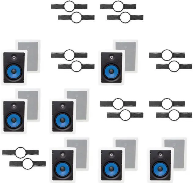 Main image of 7-Legrand MS3651 3000 Series 6.5" In-Wall Speakers (Pair) + INSTALL KIT (PRE CONSTRUCTION BRACKET)