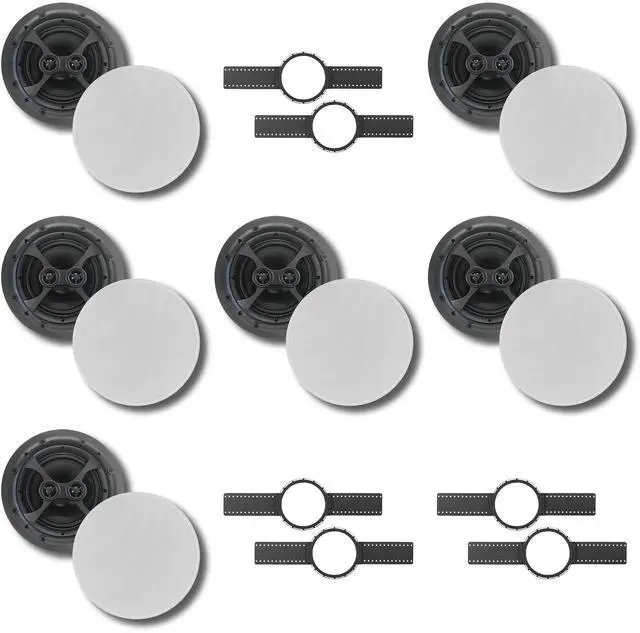 Main image of (6) KLH Faraday Series F-6800-DVC 8" IN-CEILING SPEAKER + KLH INSTALLATION KIT