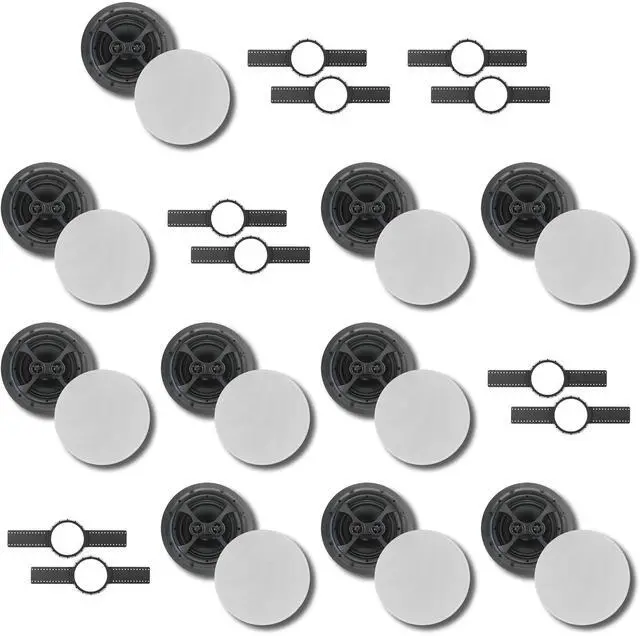 Main image of (10) KLH Faraday Series F-6800-DVC 8" IN-CEILING SPEAKER + KLH INSTALLATION KIT