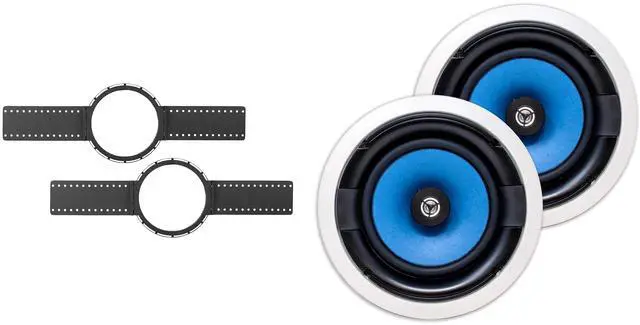 Main image of LEGRAND MS3800 8" IN CEILING SPEAKER (PAIR) + INSTALL KIT (PRE-CONSTRUCTION BRACKETS)