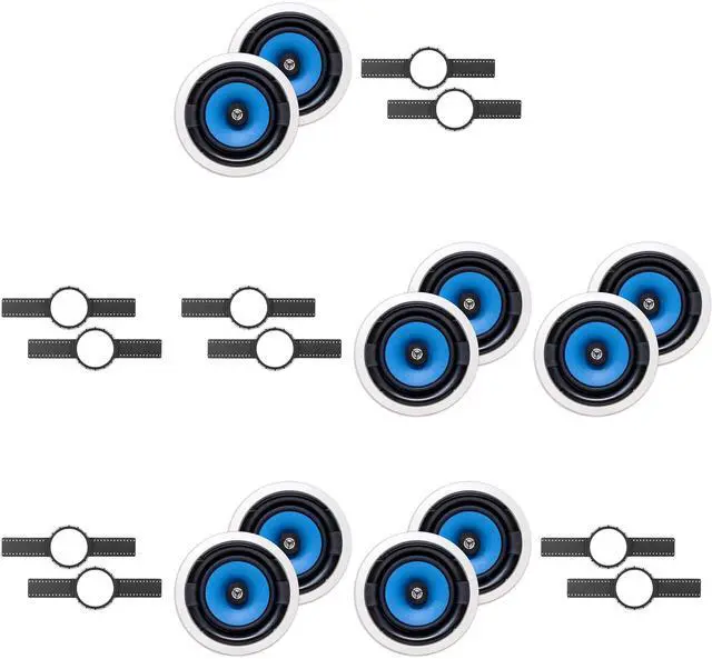 Main image of 5 (PAIR) MS3800 8" IN CEILING SPEAKER + INSTALL KIT (PRE-CONSTRUCTION BRACKETS)
