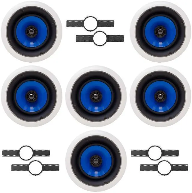 Main image of 6 Legrand HT5650 5000 Series 6.5" In-Ceiling Speaker (Sold Individually) + INSTALL KIT (PRE CONSTRUCTION BRACKET)