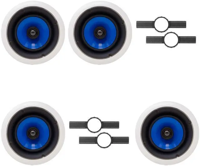 Main image of 4 Legrand HT5650 5000 Series 6.5" In-Ceiling Speaker (Sold Individually) + INSTALL KIT (PRE CONSTRUCTION BRACKET)