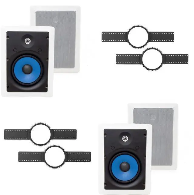 Main image of 2-Legrand MS3651 3000 Series 6.5" In-Wall Speakers (Pair) + INSTALL KIT (PRE CONSTRUCTION BRACKET)
