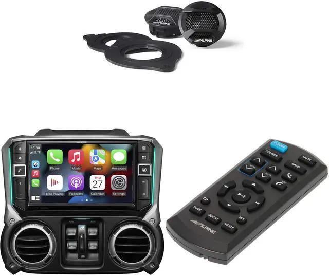 Main image of Alpine i509-WRA-JK 9" Multimedia Receiver w/ SPV-10TW-WRA & RUE-4360 Remote Bundle for 11-18 Wrangler