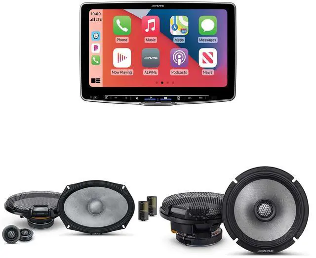 Main image of Alpine ILX-F511 Halo11 11" Multimedia Touchscreen Receiver w/ R2-S69C 6x9" Comp & R2-S65 6.5" Coaxial Bundle