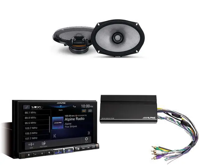 Main image of Alpine ILX-507 7-Inch Multimedia Receiver w/ R2-S69 6x9" Coax Bundle w/ Power Pack