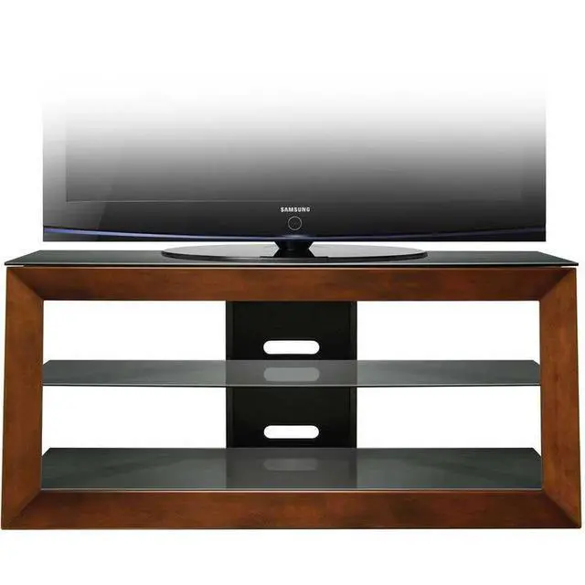Alt view image 4 of 4 - Bell'O AVSC2151 - 3-Shelf TV Stand for TVs up to 55" - Caramel Wood