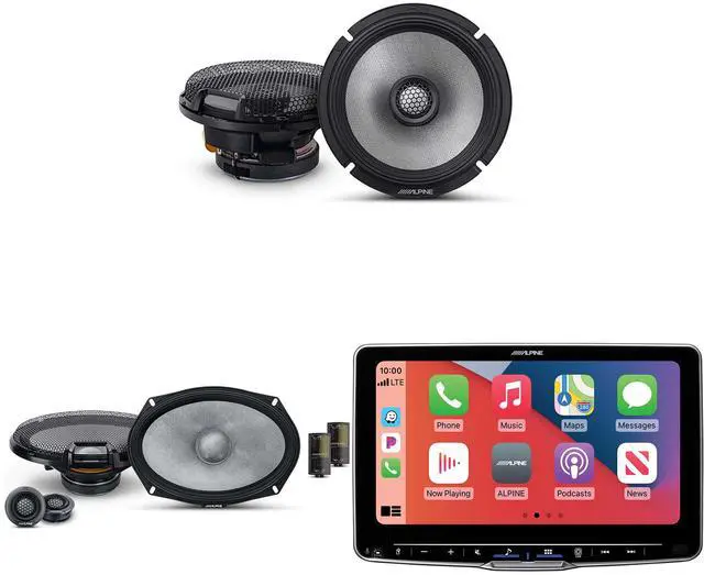 Main image of Alpine ILX-F509 Halo9 9" Multimedia Touchscreen Receiver w/ R2-S69C 6x9" Comp & R2-S65 6.5" Coaxial Bundle