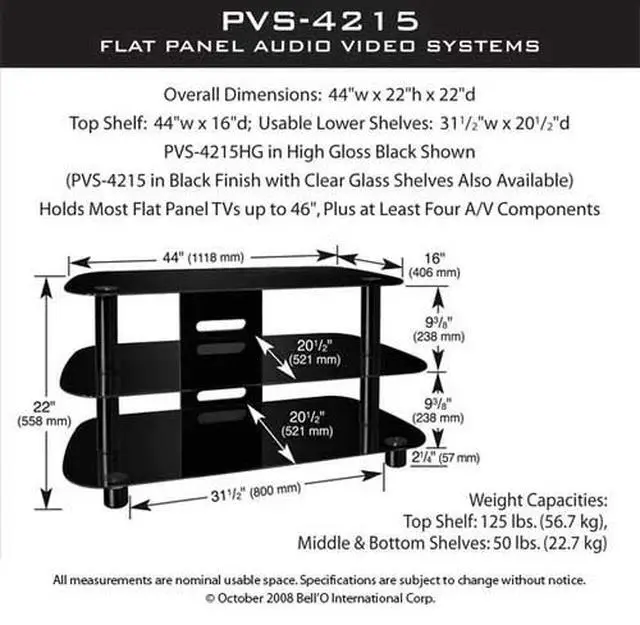 Alt view image 2 of 3 - Bell'O PVS-4215 TV Stand