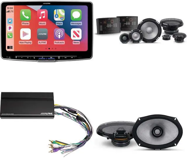 Main image of Alpine ILX-F511 Halo11 11" Multimedia Touchscreen Receiver w/ R2-S653 6.5" 3-Way Comp Set & R2-S69 Coaxial Bundle w/ Power Pack