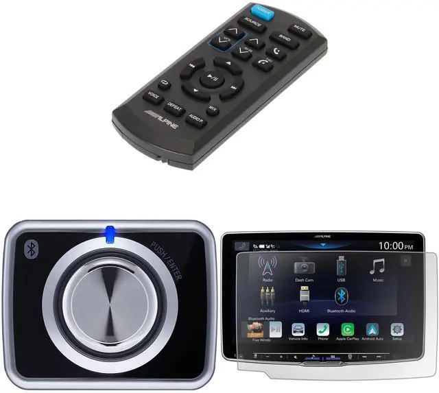 Main image of Alpine RUX-H02 Bass Knob, KAE-HF11DA Anti-Reflective Screen Protector & RUE-4360 Remote Bundle