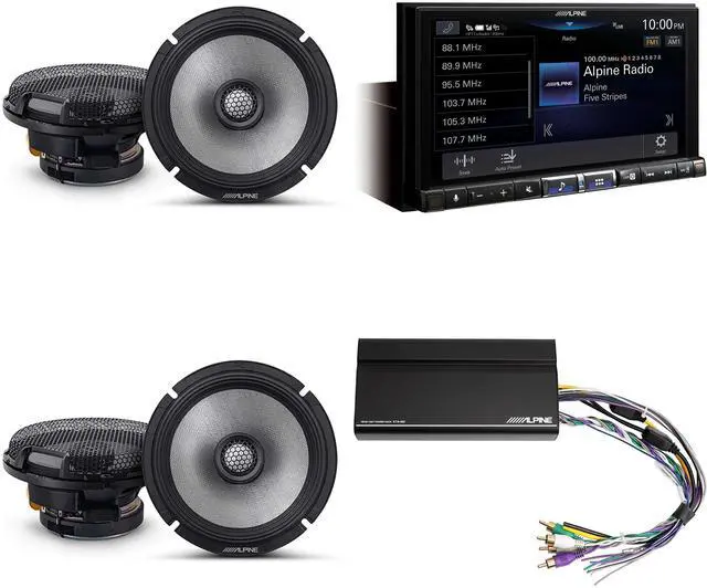 Main image of Alpine ILX-507 7-Inch Multimedia Receiver w/ (2) R2-S65 6.5" Coaxial Bundle w/ Power Pack