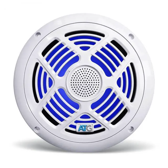 Alt view image 2 of 2 - ATG Audio ATG65MRGB-W 6.5" RGB 2-Way Marine Loudspeaker, White, Pair