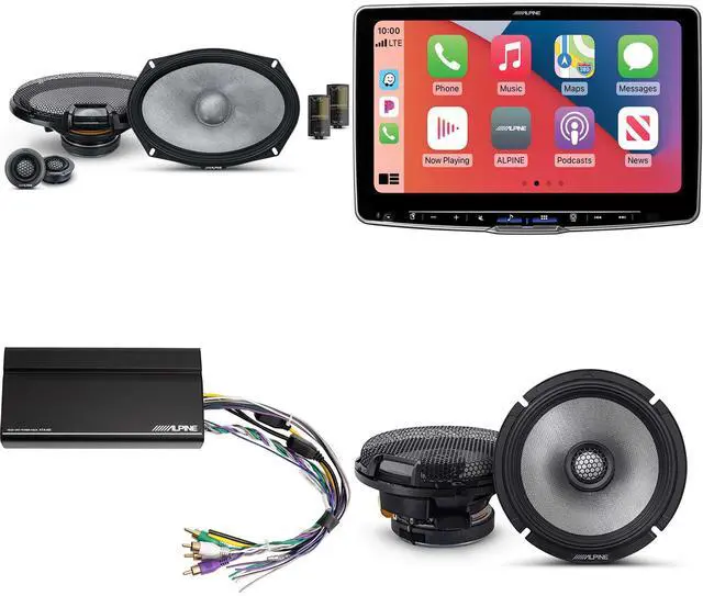 Main image of Alpine ILX-F511 Halo11 11" Multimedia Touchscreen Receiver w/ R2-S69C 6x9" Comp & R2-S65 6.5" Coaxial Bundle w/ Power Pack