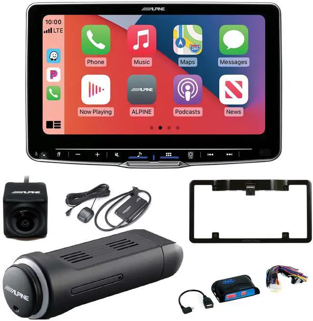 Main image of Alpine ILX-F509 Halo9 9" Receiver Compatible with Wireless Android Auto & Apple CarPlay with Steering Wheel Interface, Satellite Tuner, and Back up Camera with Frame