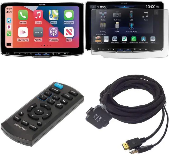 Main image of Alpine Halo11 iLX-F511, KCU-315UH USB / HDMI Extension Cable KAE-HF11DA Anti-Reflective Screen Protector & RUE-4360 Remote Bundle