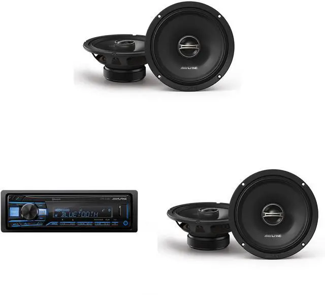 Main image of Alpine UTE-83BT Bluetooth® Multimedia Receiver (Does Not Play CDs) with (2) & DM-65-G 6.5 " Coaxial Bundle