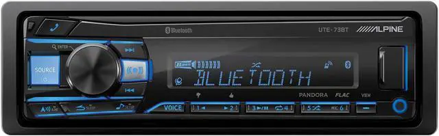 Alt view image 3 of 4 - Alpine UTE-83BT Single Din Source Unit w/ ( 2 Pair ) REF607FSL Reference Series 6.5" Coaxial Speakers Bundle