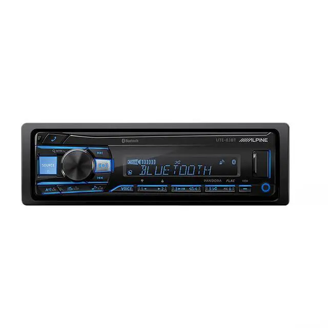 Alt view image 2 of 4 - Alpine UTE-83BT Single Din Source Unit w/ ( 2 Pair ) REF607FSL Reference Series 6.5" Coaxial Speakers Bundle