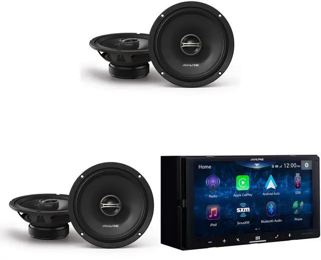 Main image of Alpine iLX-W670 Digital Multimedia Receiver w/ (2) DM-65-G 6.5 " Coaxial Bundle