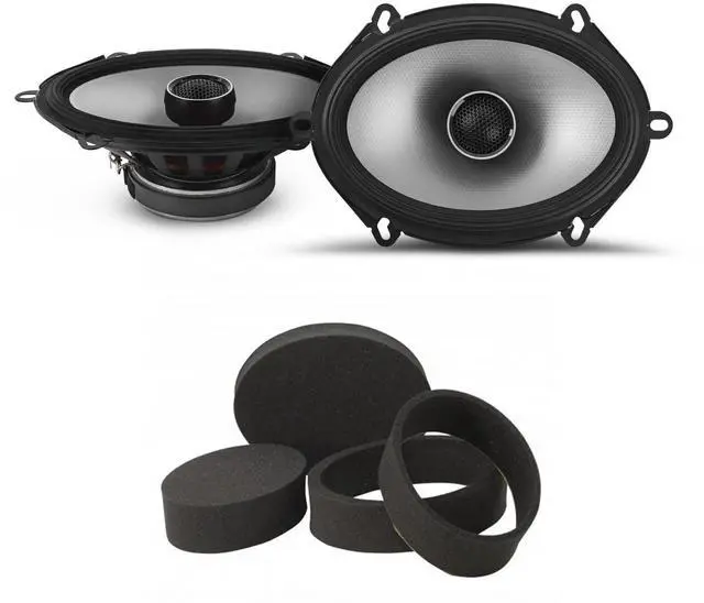 Main image of Alpine S2-S68 5x7" Type S Coax Speakers with Stinger RKFR5768 Roadkill Fast Rings 5x7" - 6x8"