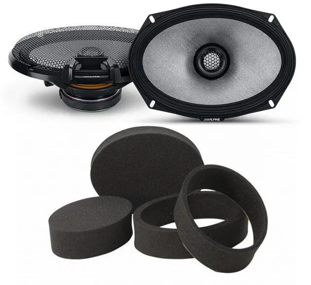 Main image of Alpine R2-S69 High-Resolution 6x9 Coaxial with RKFR69 3-piece Foam Ring Speaker Enhancement