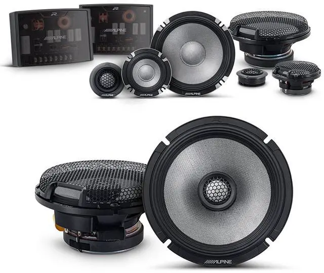 Main image of Alpine 6.5" R2 High-Resolution Speaker Bundle - A Pair of R2-S6533-Way Component Speakers & a Pair of R2-S65 6.5" Coaxial Speakers