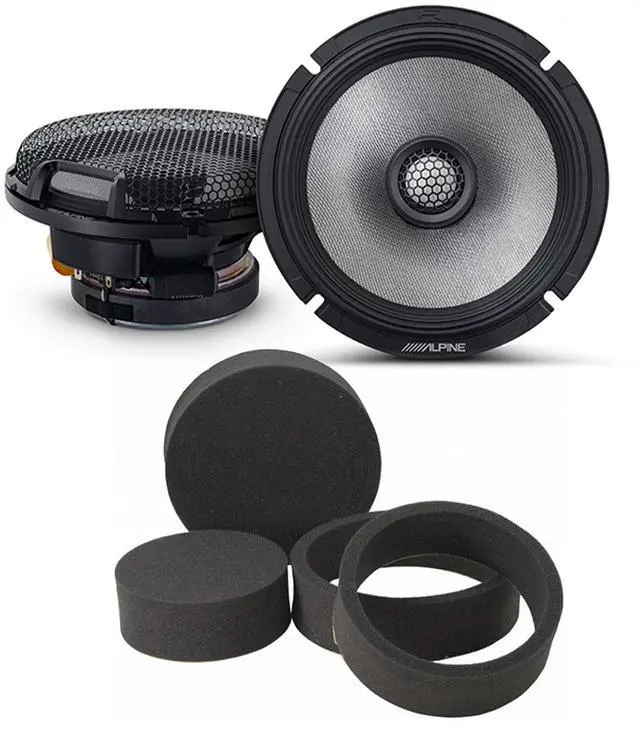 Main image of Alpine R2-S65 High-Resolution 6.5" Coaxial with RKFR65 3-piece Foam Fast Ring Speaker Enhancement