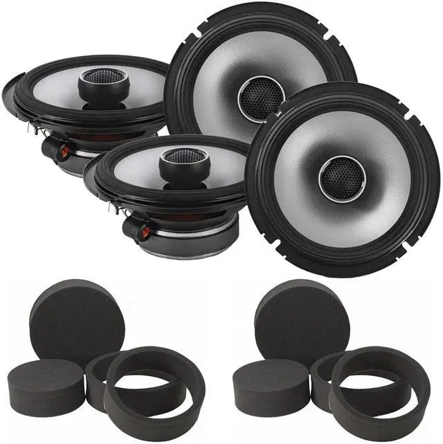 Main image of Alpine 2 Pairs of S2-S65 6.5" Type S Coax Speakers with 2 Pairs of Stinger RKFR6 Roadkill Fast Rings 6" & 6.5