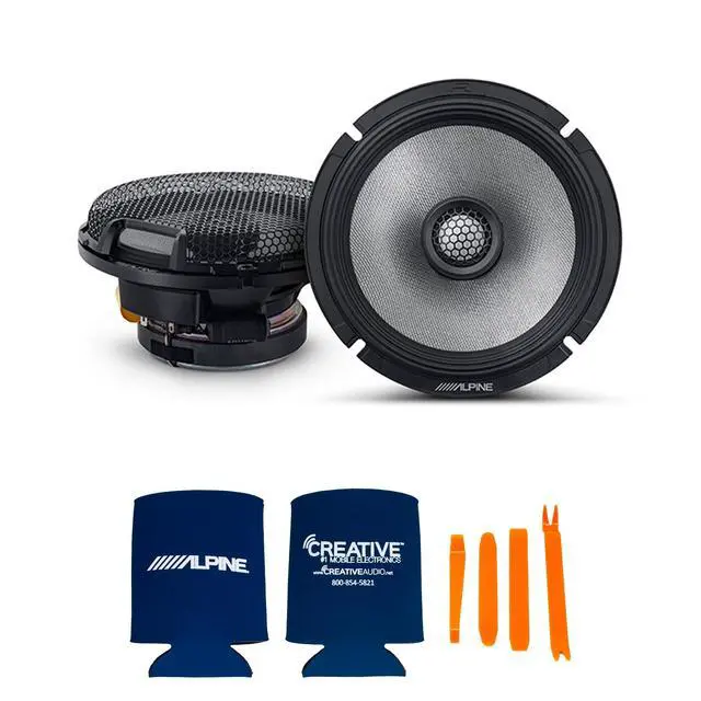 Alt view image 2 of 4 - Alpine 6.5" & 6x9" R2 High-Resolution Speaker Bundle - A Pair of R2-S69C 2-Way Component Speakers & a Pair of R2-S65 6.5" Coaxial Speakers