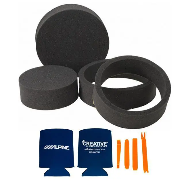 Alt view image 2 of 4 - Alpine R2-S653 High-Resolution 3-Way Speaker Set / Pro Series with RKFR65 3-piece Foam Fast Ring Speaker Enhancement