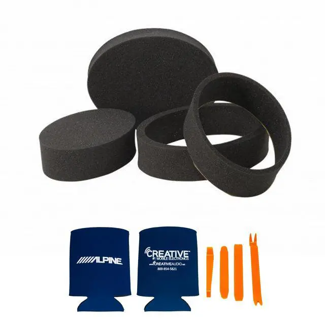Alt view image 2 of 4 - Alpine R2-S69C High-Resolution 2-Way Speaker Set / 6x9 with RKFR69 3-piece Foam Ring Speaker Enhancement