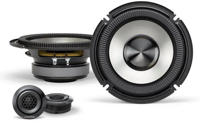 Alt view image 2 of 4 - Alpine BassRev ( 2 Pair ) BRV-S65C 6.5 Comp. Speaker Set w/ Sound Deadener & Speaker Rings