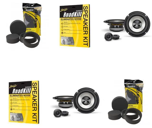 Main image of Alpine BassRev ( 2 Pair ) BRV-S65C 6.5 Comp. Speaker Set w/ Sound Deadener & Speaker Rings
