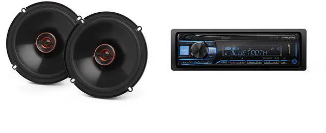 Main image of Alpine UTE-83BT Single Din Source Unit w/ REF607FSL Reference Series 6.5" Coaxial Speakers Bundle