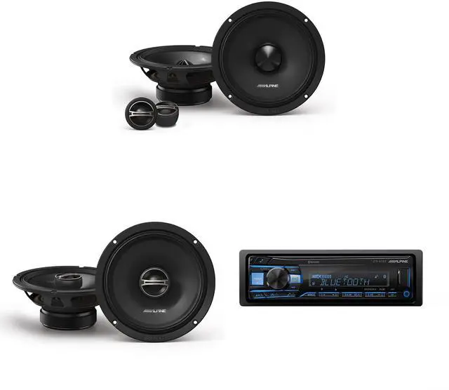 Main image of Alpine UTE-83BT Bluetooth® Multimedia Receiver (Does Not Play CDs) with DM-65C-G 6.5" Component 2-Way & DM-65-G 6.5 " Coaxial Bundle