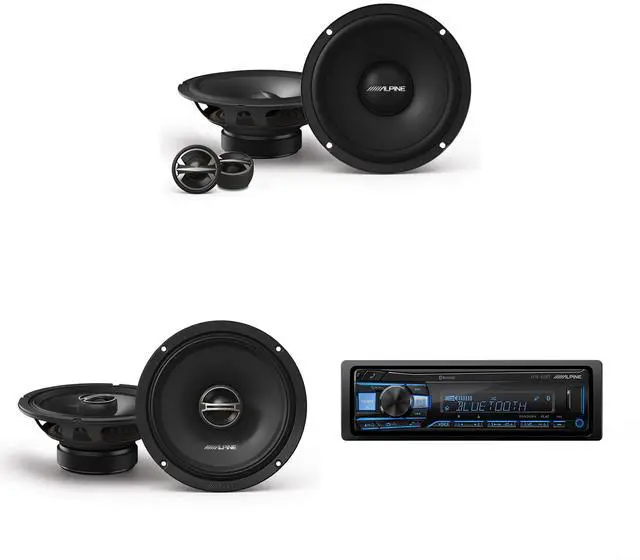 Main image of Alpine UTE-83BT w/ EL-E65C-G 6.5" Component Speaker Set & DM-65-G 6.5" Speaker Set