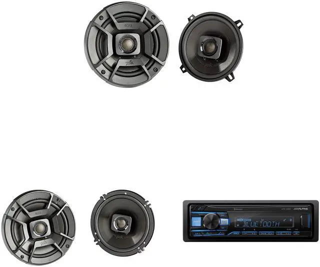 Main image of Alpine UTE-63BT Single Din Source Unit w/ DB522 5.25" & DB652 6.5" Speaker Bundle