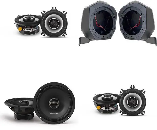 Main image of Alpine Bronco (2) S2-S40 - Next-Generation S-Series 4" & DM-65-G 6.5" Coaxial Bundle & BR-B65U 6.5" Rear Speaker-Pod Add Ons
