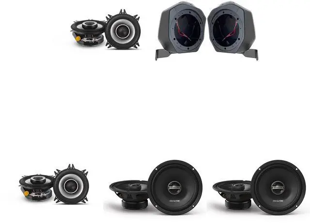 Main image of Alpine Bronco (2) S2-S40 - Next-Generation S-Series 4" & (2) DM-65-G 6.5" Coaxial Bundle & BR-B65U 6.5" Rear Speaker-Pod Add Ons