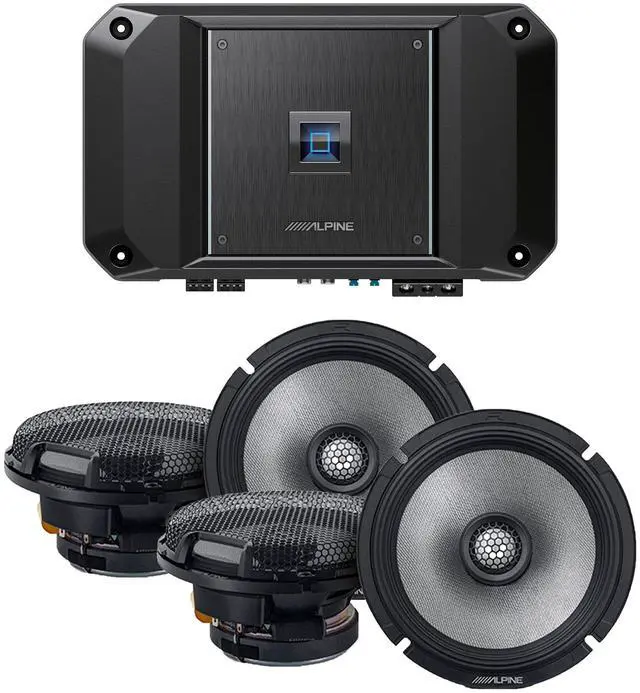 Main image of Alpine R2-A60F Type R 600 Watt 4-Channel Amplifier with 2 Pairs R2-S65 Type R 6.5" Coax and Wiring Kit